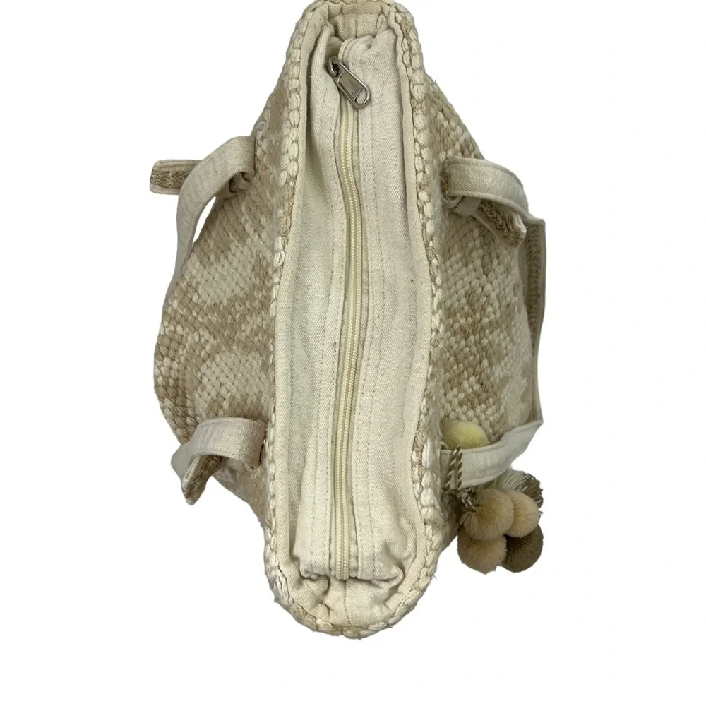 Lulus Beige Woven Tote Bag Large
